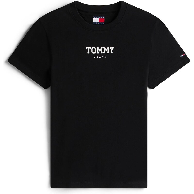 Tommy Jeans Tričko ESSENTIAL černá / bílá