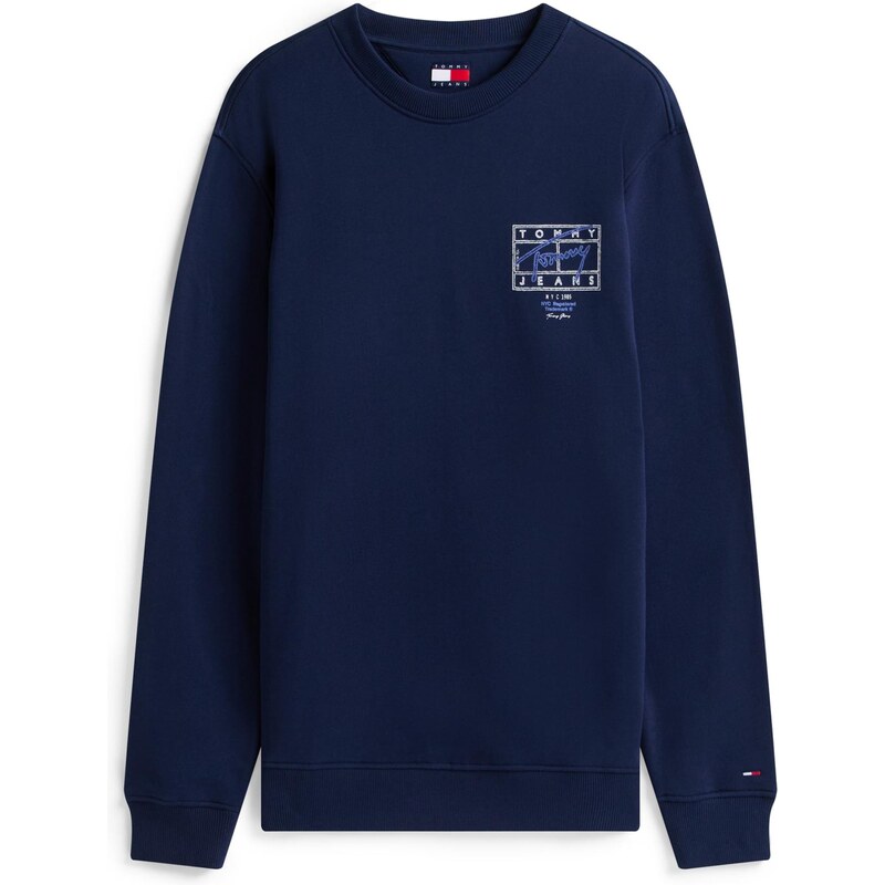Tommy Jeans Mikina modrá / marine modrá / bílá
