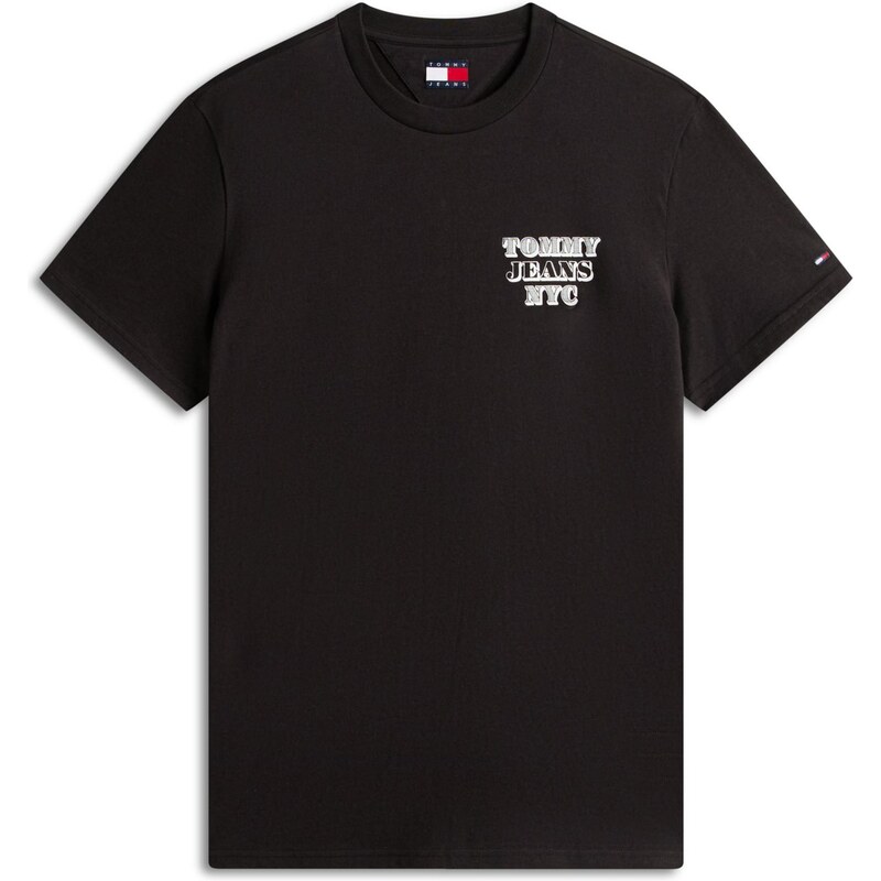 Tommy Jeans Tričko světle šedá / černá / bílá