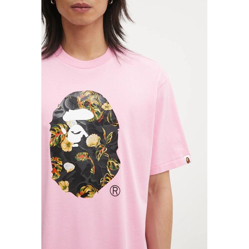 Bavlněné tričko A Bathing Ape Vacation Pattern APE Head