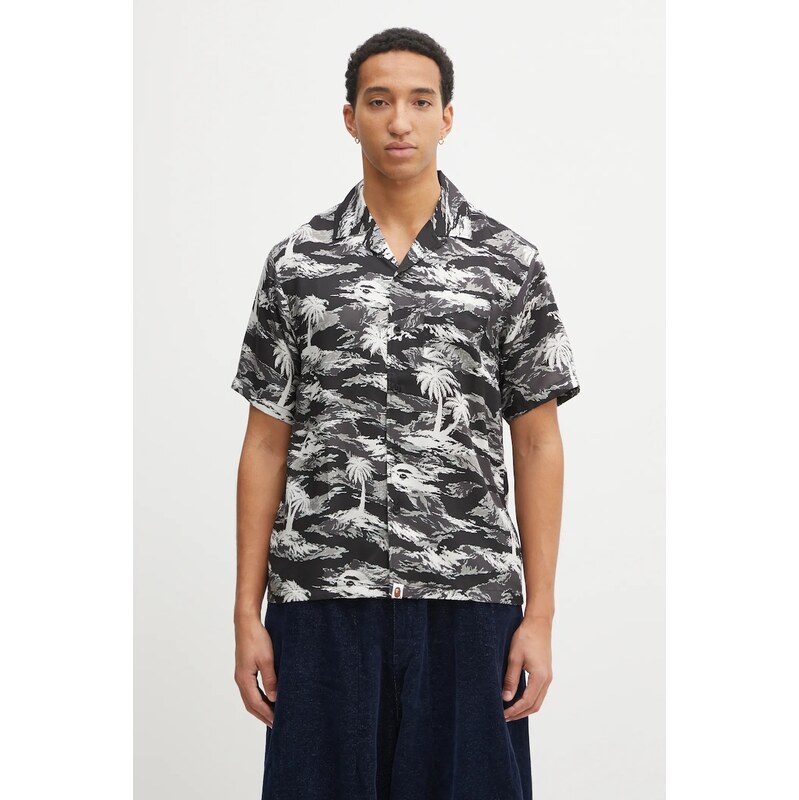 Košile A Bathing Ape Palm Tree Camo Open Collar