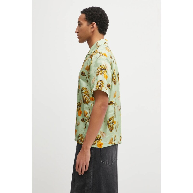 Košile s přídavkem hedvábí A Bathing Ape Vacation Pattern Open Collar