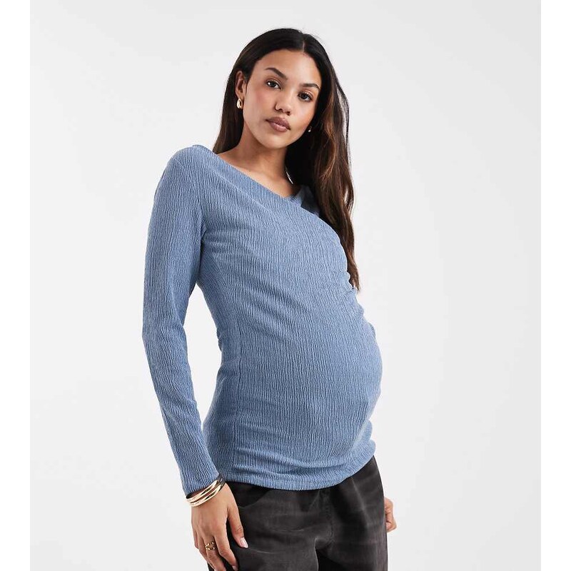 Mama.licious Mamalicious Maternity textured jersey wrap front
