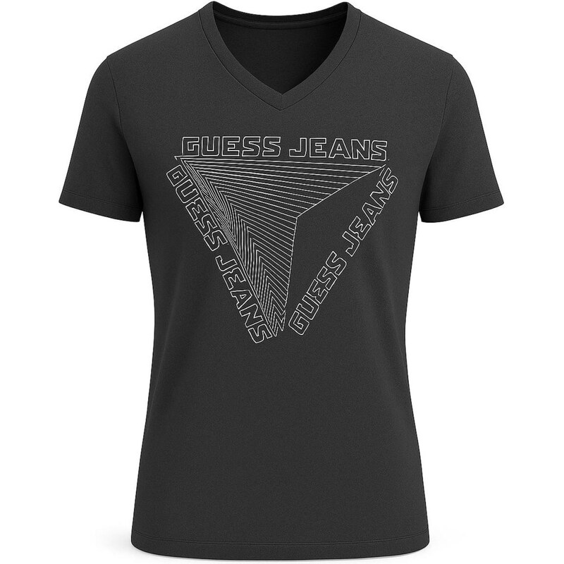 Guess pánské tričko IVAn v-neck tmavě modré VELIKOST M