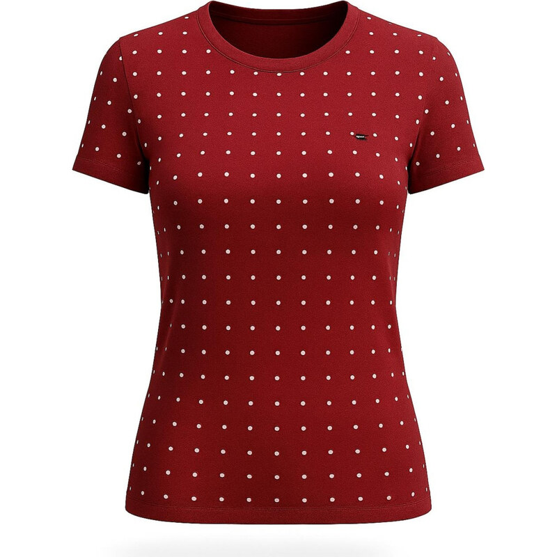 Tommy Hilfiger dámské tričko Dots červené VELIKOST XXS
