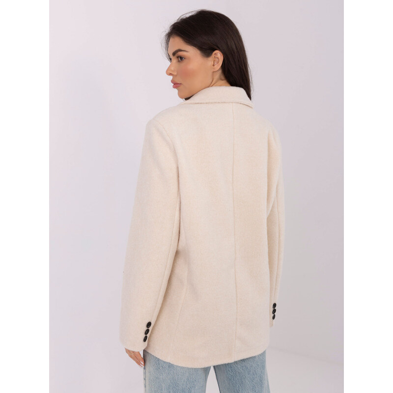 RUE PARIS Coat-IT-PL-FL7696.16-light beige