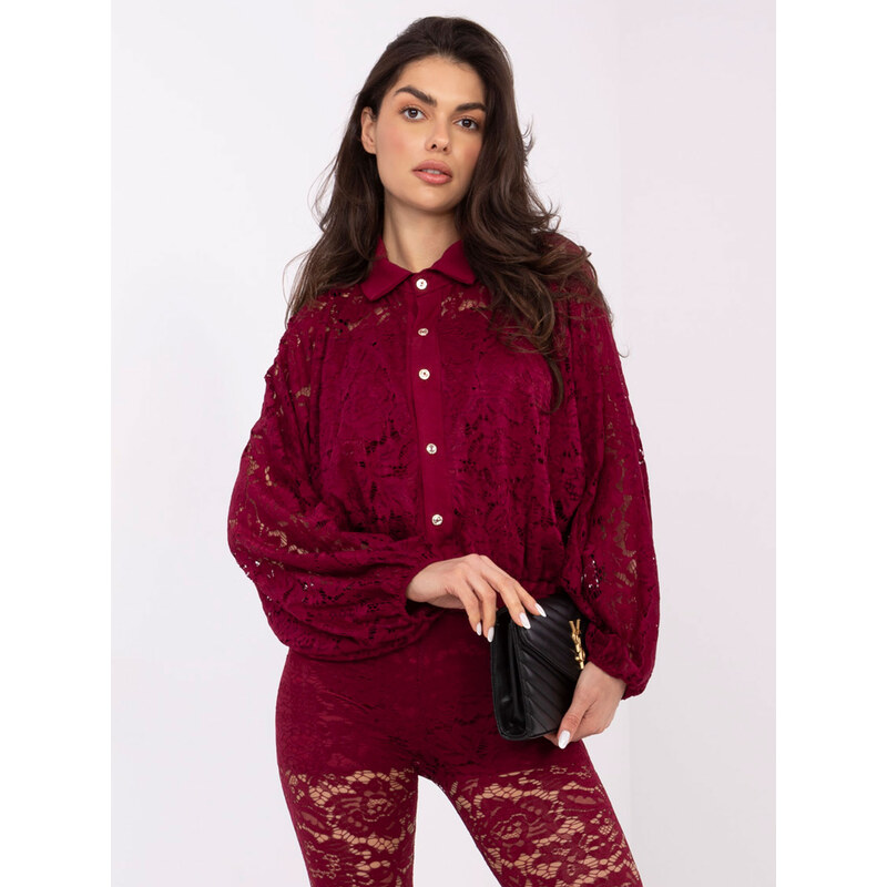 Italy Moda Shirt-MI-KS-C239.78-burgundy