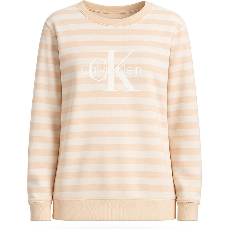 Calvin Klein dámská mikina s Pruhy béžová VELIKOST M 29505307
