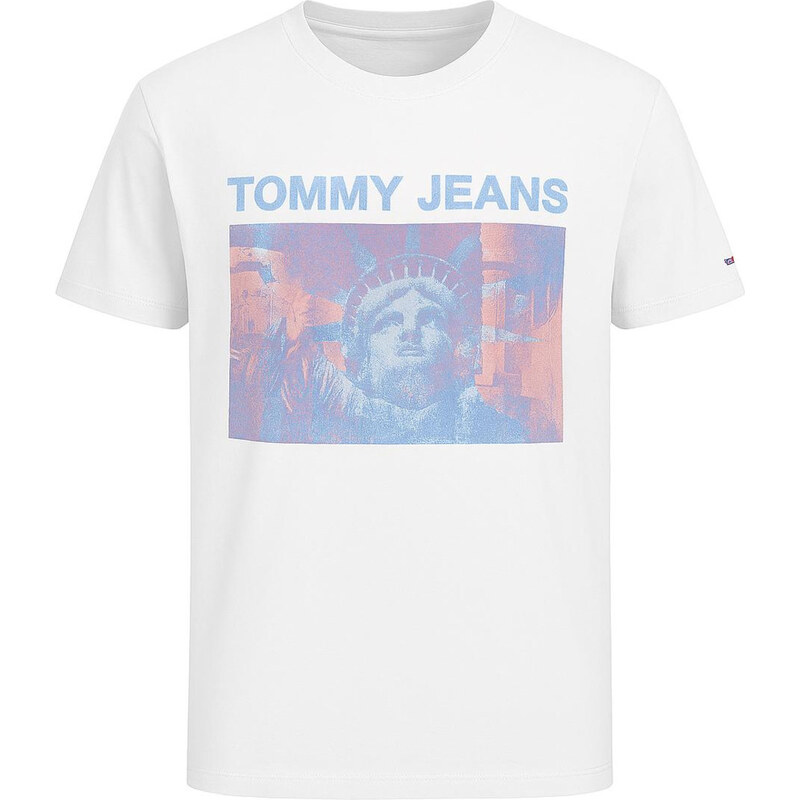 Tommy Hilfiger pánské tričko s krátkým rukávem bílé whote Print