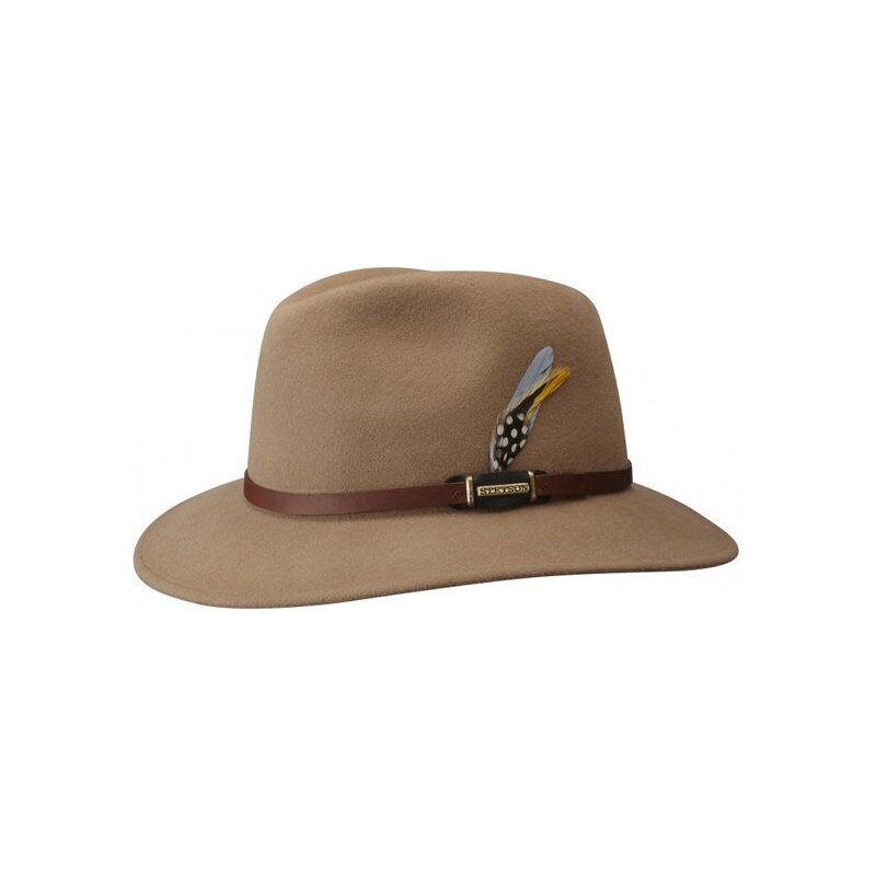 Stetson Orcut - plstěný klobouk z vlněné plsti s příměsí kašmíru, béžový