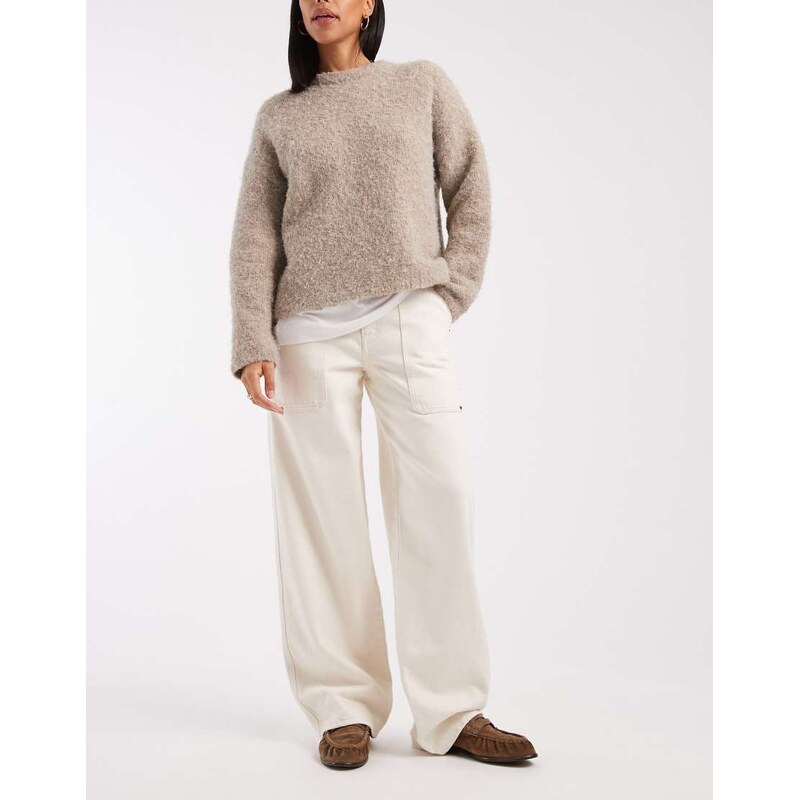 Calvin Klein Jeans cargo jeans in natural raw ecru-Neutral 110556074