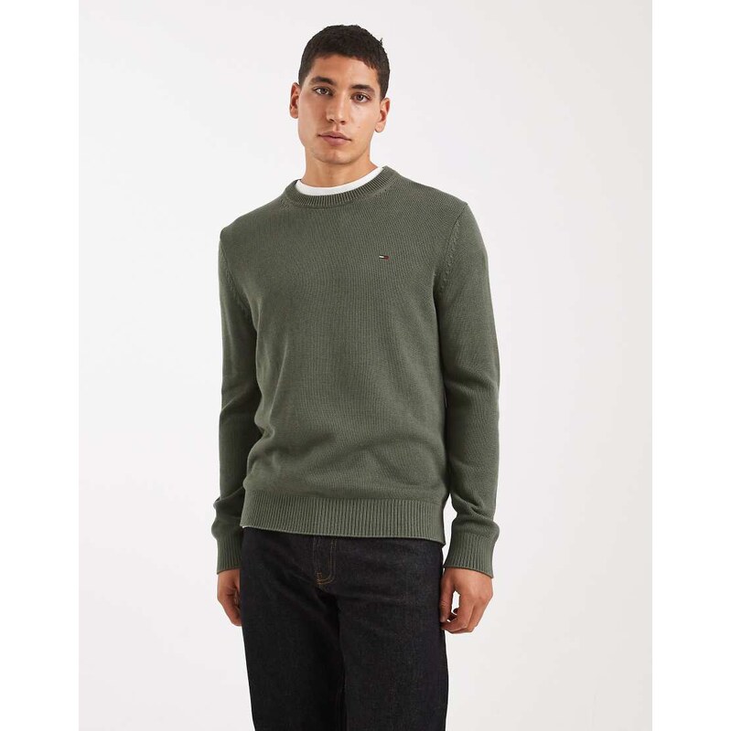 Tommy Jeans essential jumper in dark green