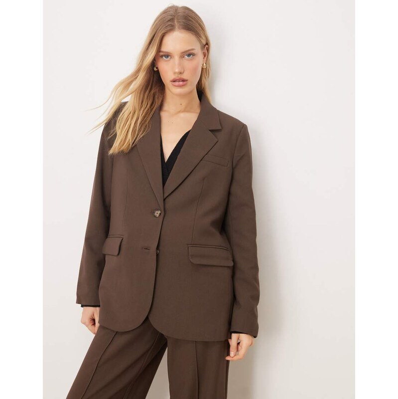 YAS oversized blazer with tortoise shell button detail co-ord in 115514569