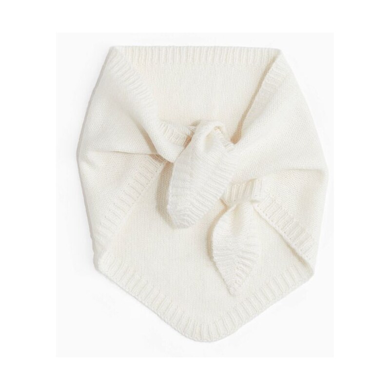 H&M - Trojúhelníkový pletený šál - bílá 108304183