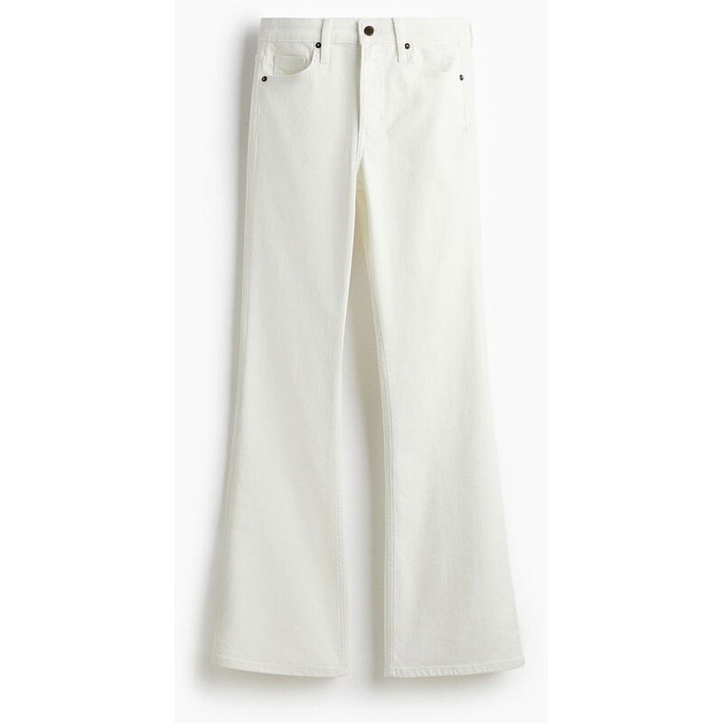H&M - Flared High Jeans - Bílá