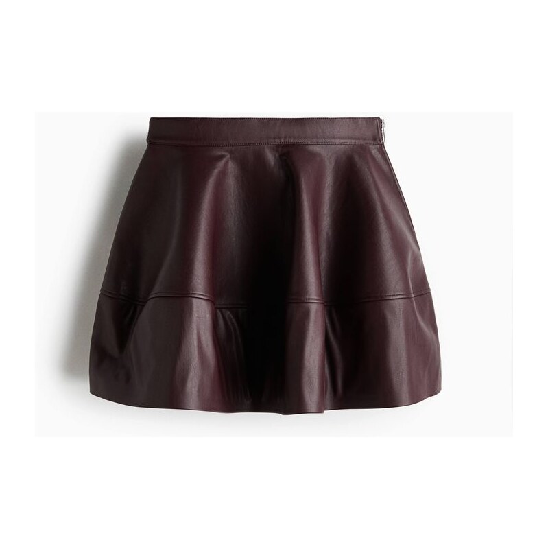 H&M - Minisukně z potažené látky - Vínová