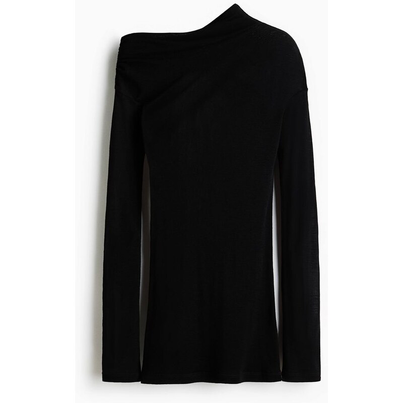 H&M - Vlněný top odhalující rameno - černá 110363247