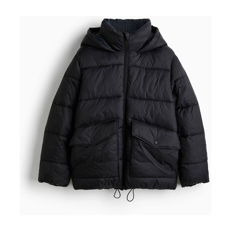 H&M - Oversized vatovaná bunda - Černá