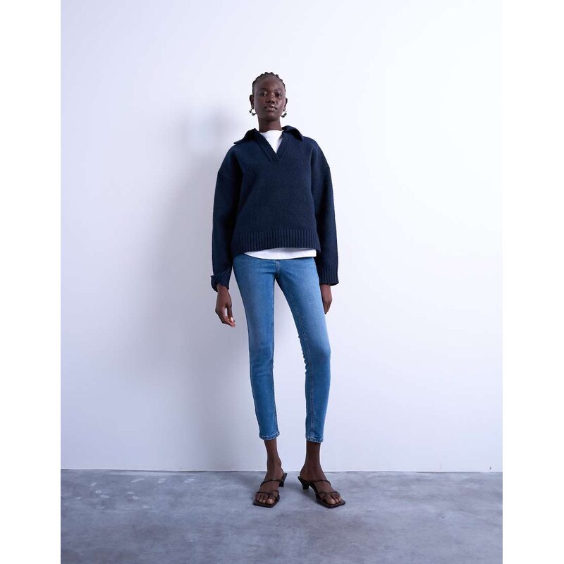 Topshop Jamie high rise skinny jean in vintage blue