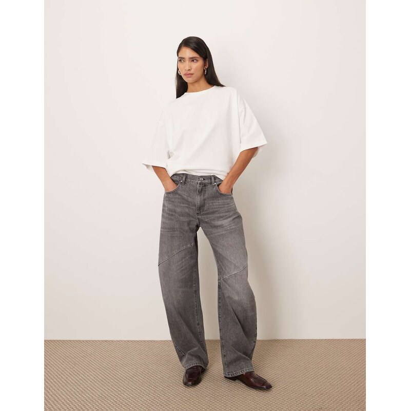 ARRANGE Tova swirl denim jean in washed grey-Blue