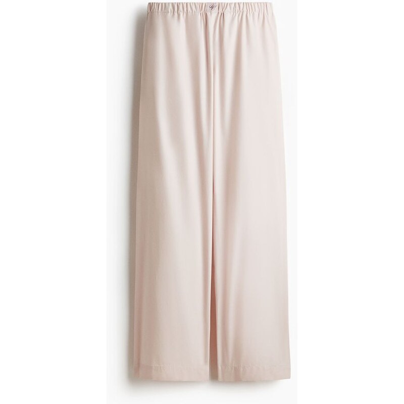 H&M - Kalhoty z bavlněného popelínu - Světle Růžová
