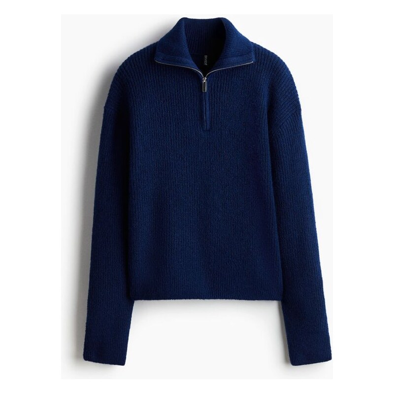 H&M - Svetrs horním zipem - modrá 110557287