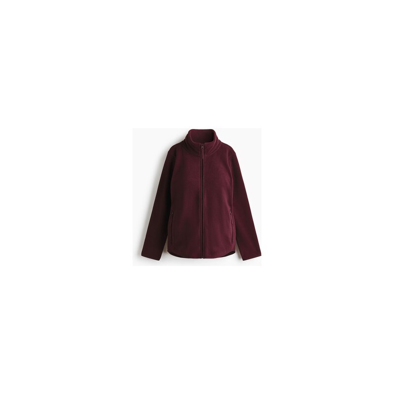 H&M - MAMA Flísová bunda na nošení Before & After - Vínová