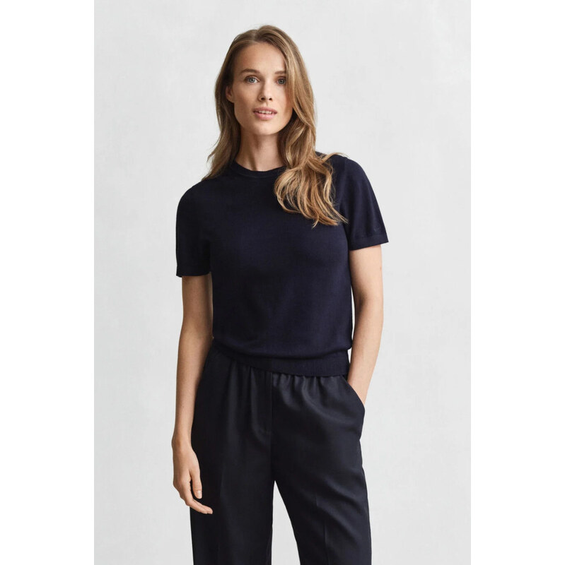 SVETR GANT IT ENTRY COTTON PULLOVER EVENING BLUE