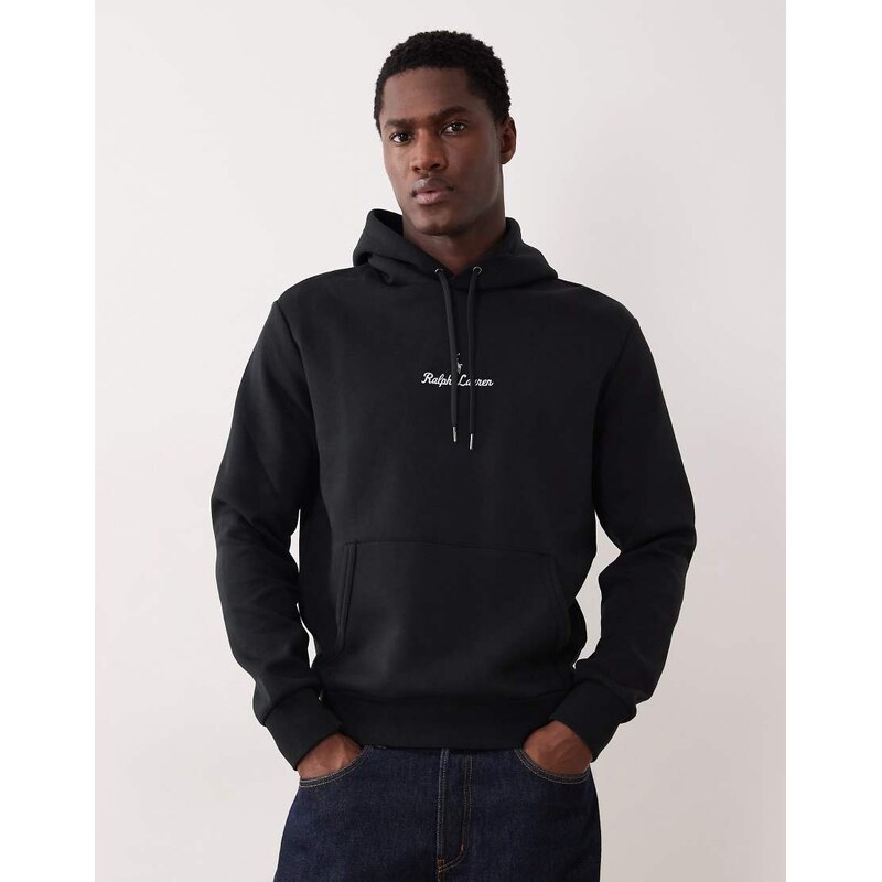 Polo Ralph Lauren central script player logo double knit hoodie