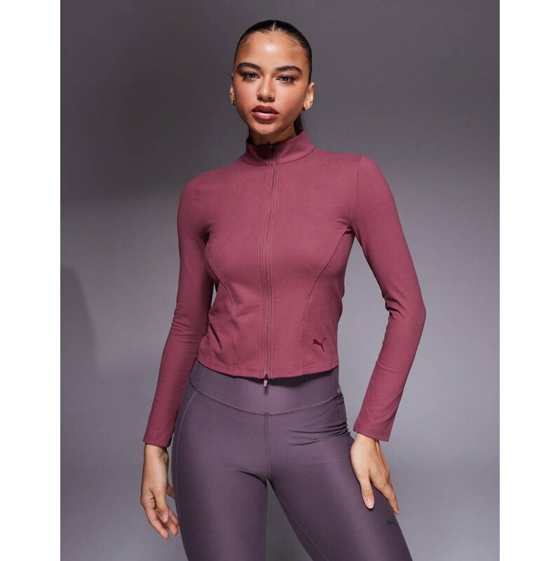 Puma Train full-zip top in pink-Purple 115640251