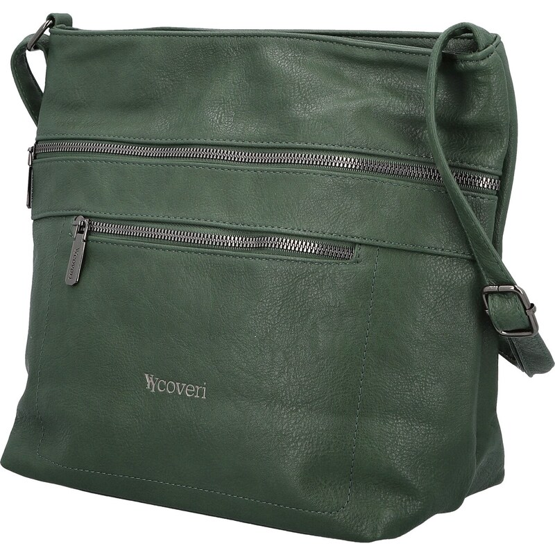 Coveri Stylová dámská koženková crossbody kabelka Olbba, tmavě