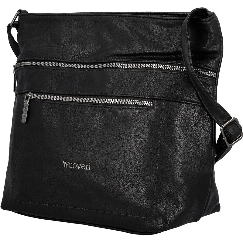 Coveri Stylová dámská koženková crossbody kabelka Olbba, černá