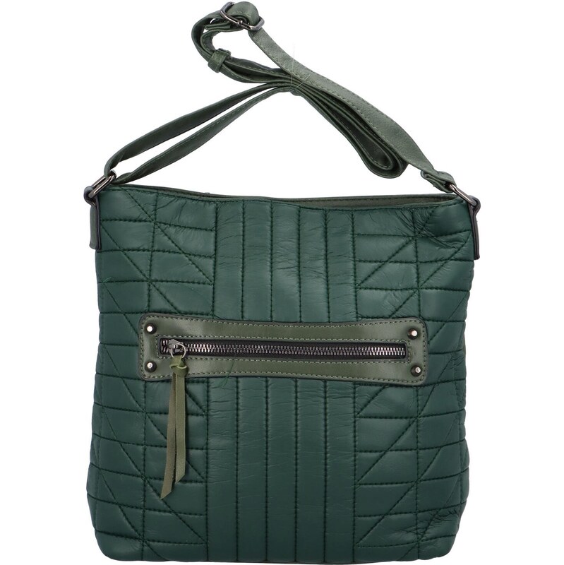 LIDA Dámská kombinovaná praktická crossbody taška Cristina, zelená 110583173