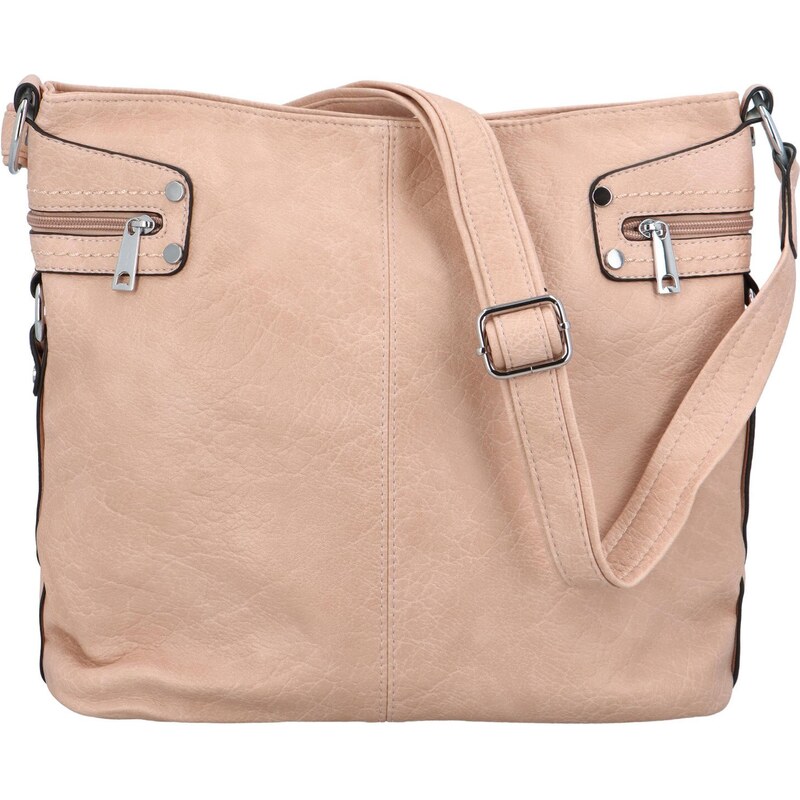 Mahel Jednoduchá dámská koženková crossbody Fredy, růžová