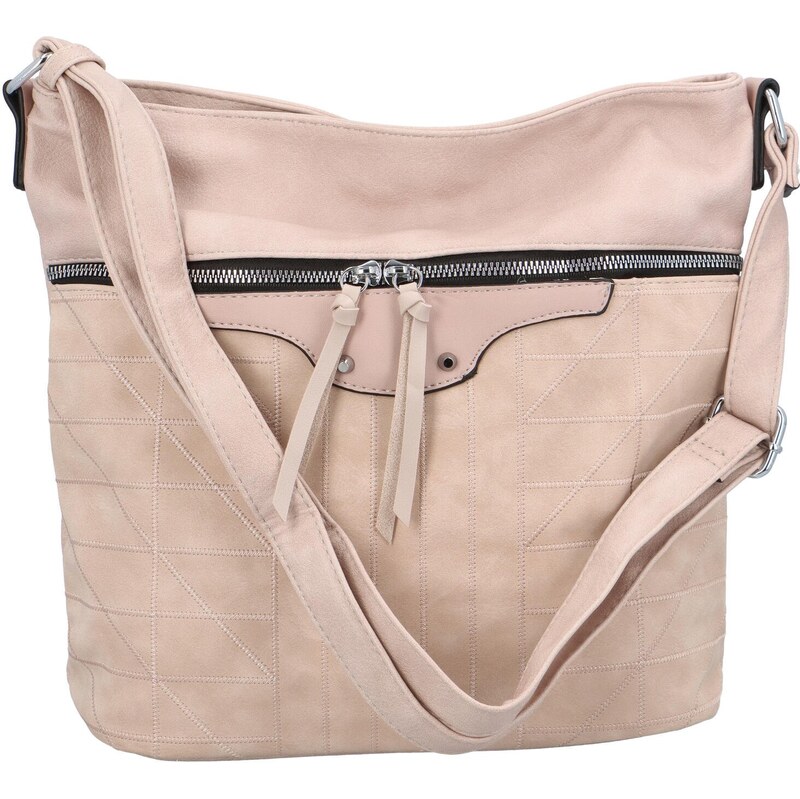 LIDA Trendová dámská koženková crossbody Tercero, meruňková 110583206
