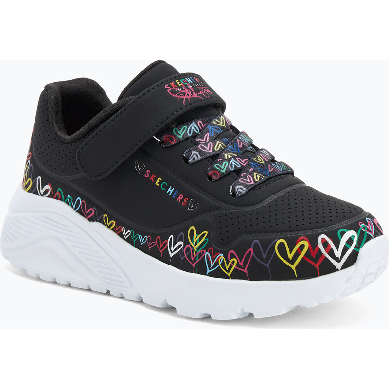 Dětské boty SKECHERS Uno Lite Heart Craze black/multicolor