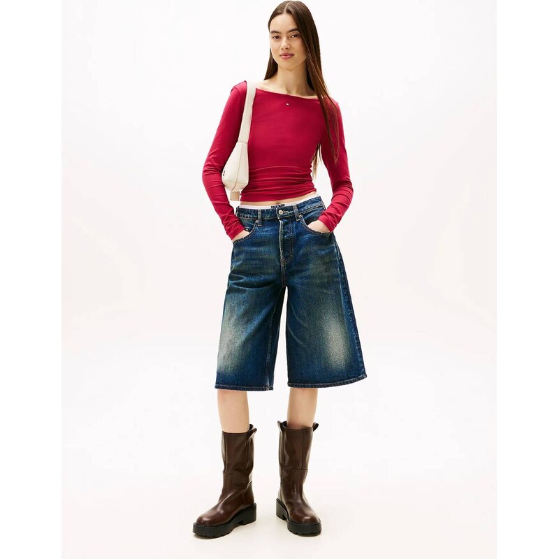 Tommy Jeans dámské růžové tričko
