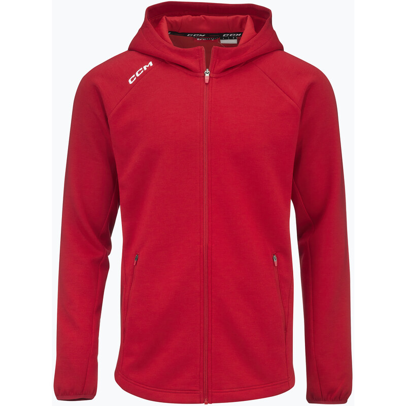 Pánská mikina CCM Locker Room Full Zip SR red