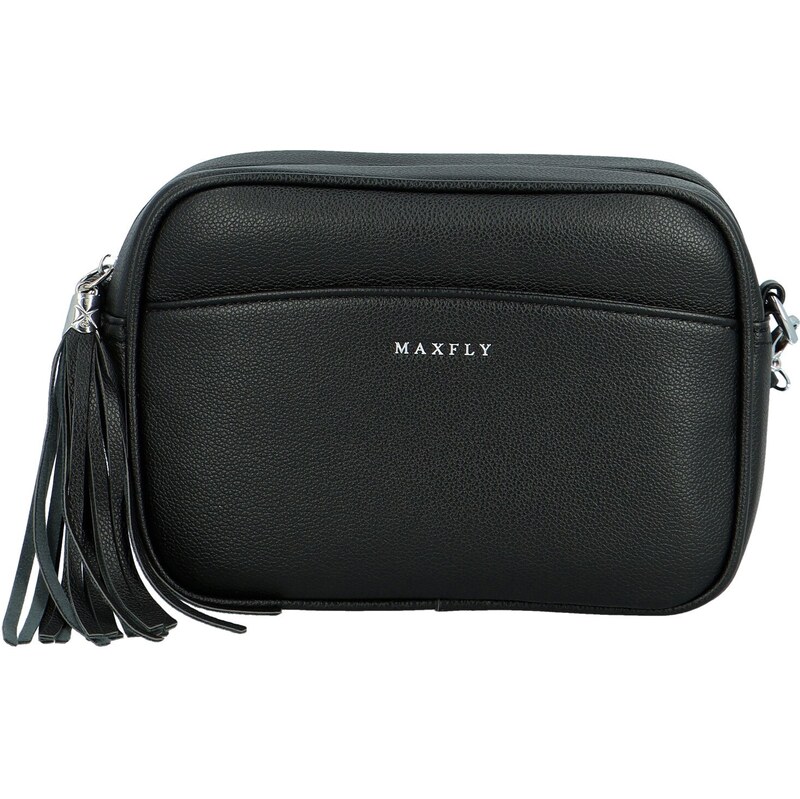 Stylová dámská koženková crossbody MaxFly Rozana, černá
