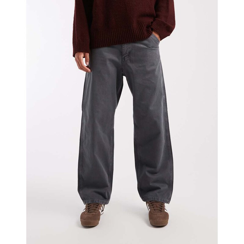 Jack & Jones Alex baggy workwear trousers in grey