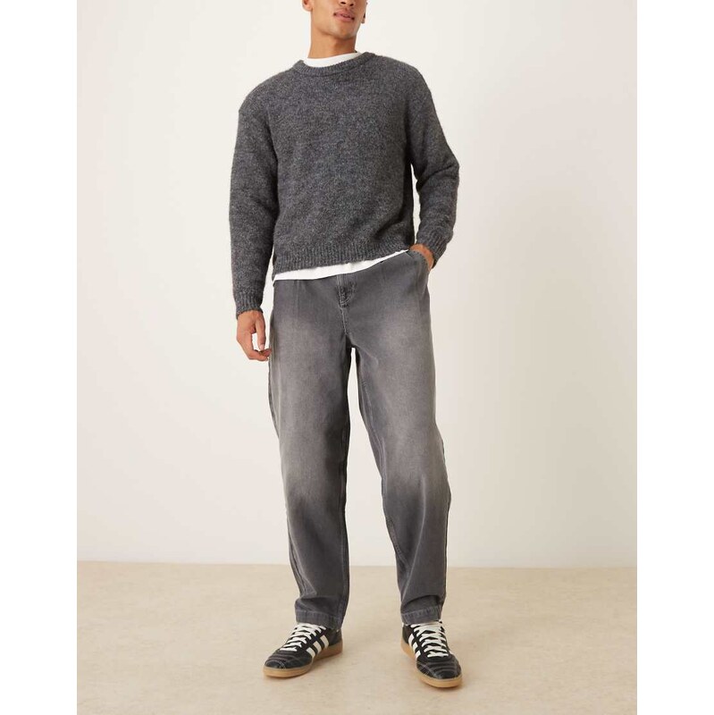 ASOS DESIGN Oversized taper black wash