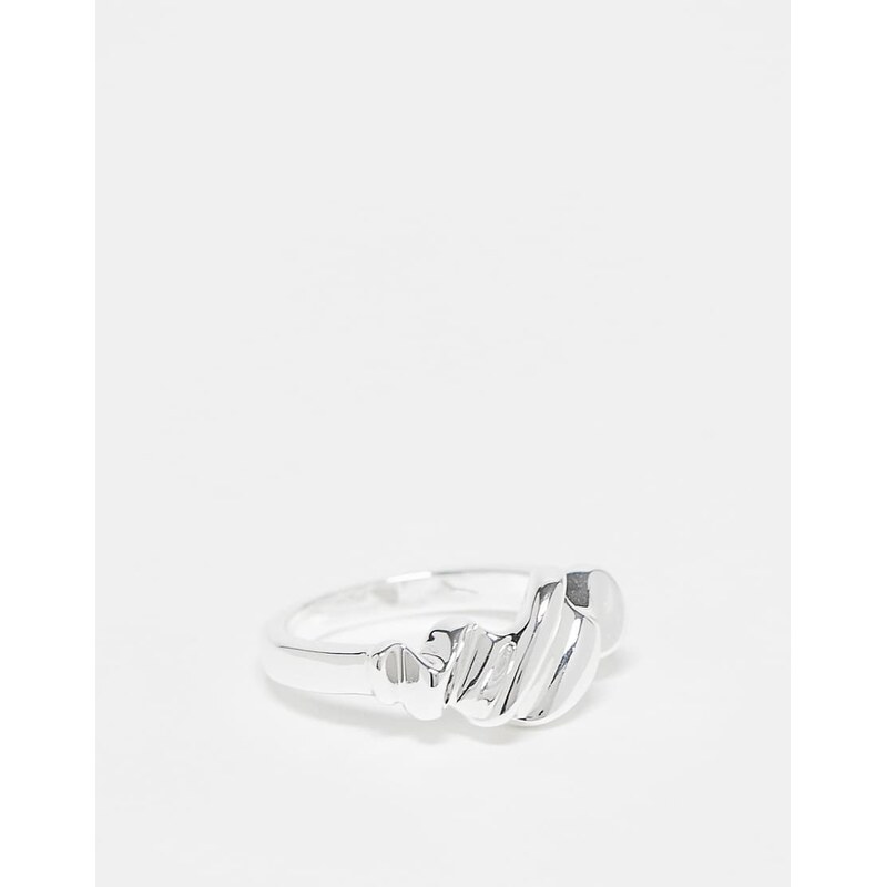 & Other Stories thin twist ring in silver