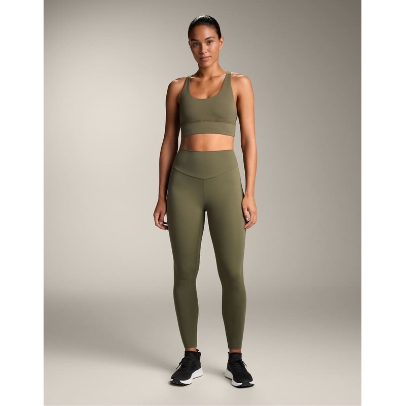 OYSHO Comfortlux high-rise ankle-length leggings in green 110639172