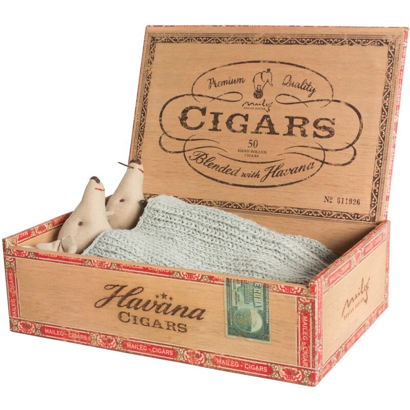 Maileg Myšky v cigaretovém boxu Havana