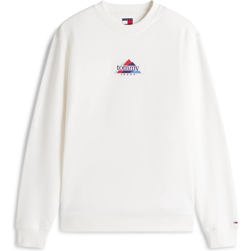 Tommy Jeans Mikina mátová / jasně červená / černá / bílá