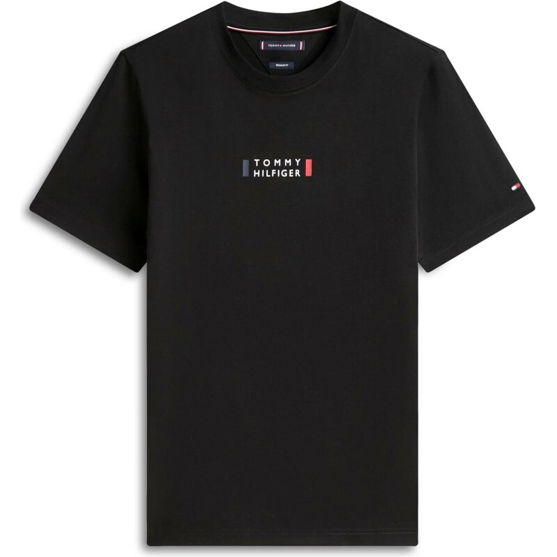 TOMMY HILFIGER Tričko BRAND LOVE slonová kost / jasně červená /