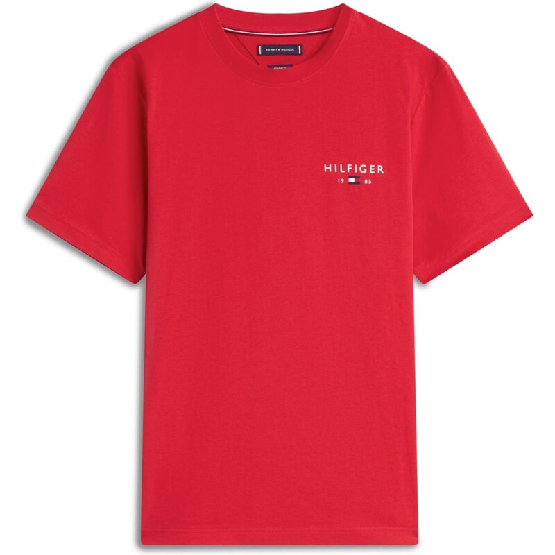 TOMMY HILFIGER Tričko 'BRAND LOVE' červená / bílá