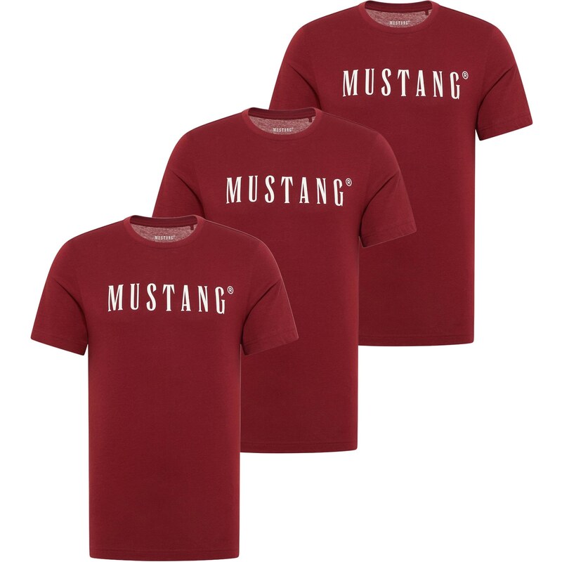 MUSTANG Tričko červená / bílá