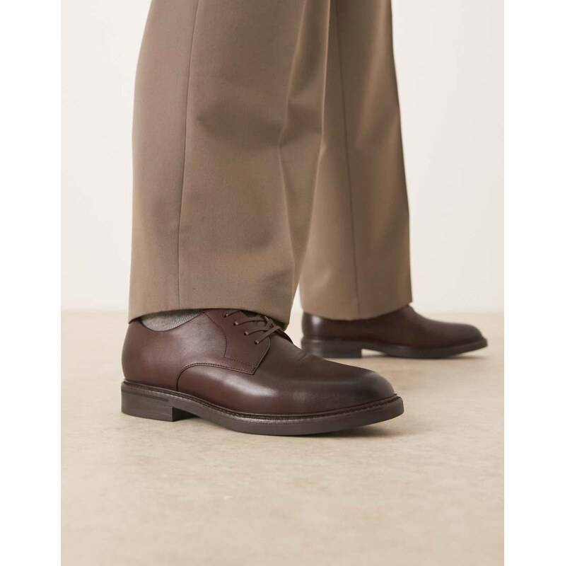 Polo Ralph Lauren Asher leather derby dress shoe in dark brown