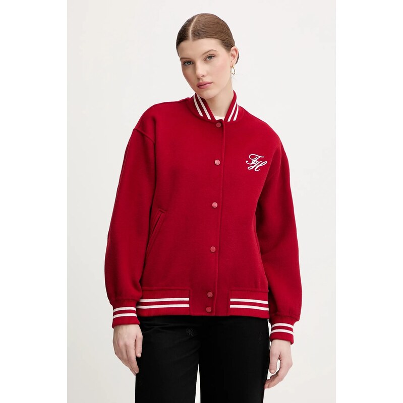 Tommy Hilfiger Bomber bunda s příměsí vlny Tommy Hilfiger